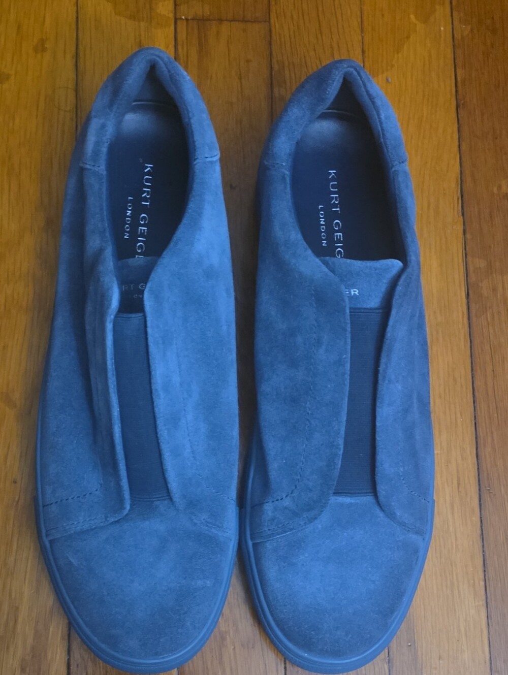 Kurt Geiger Men's Navy Suede Slip-On Loafers